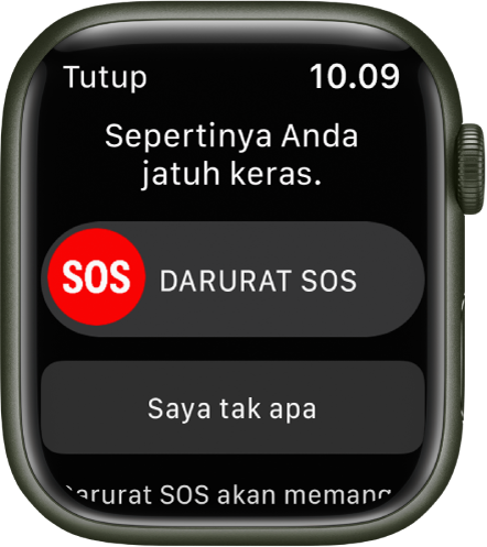 Layar deteksi jatuh.