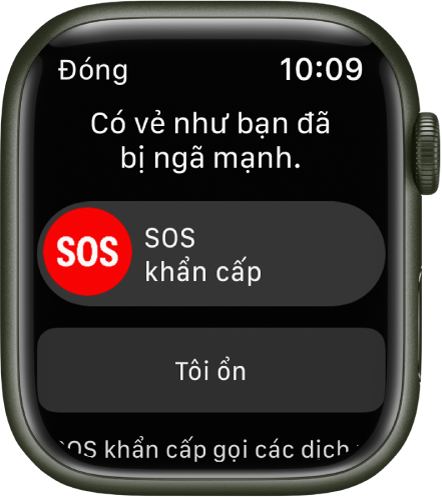 Màn hình phát hiện ngã.