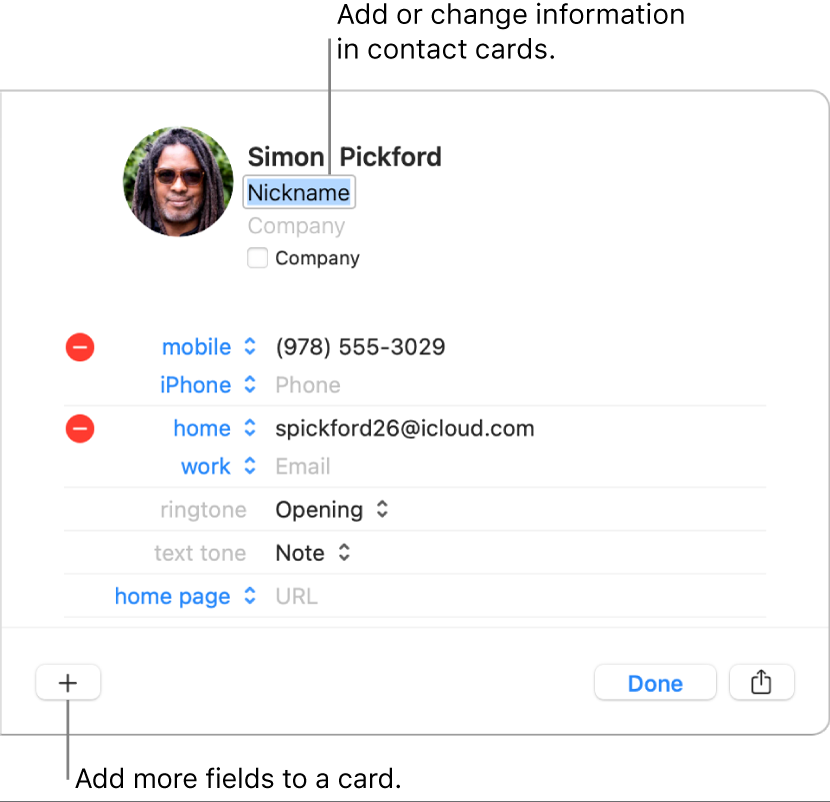 mac contacts app cancels new contact