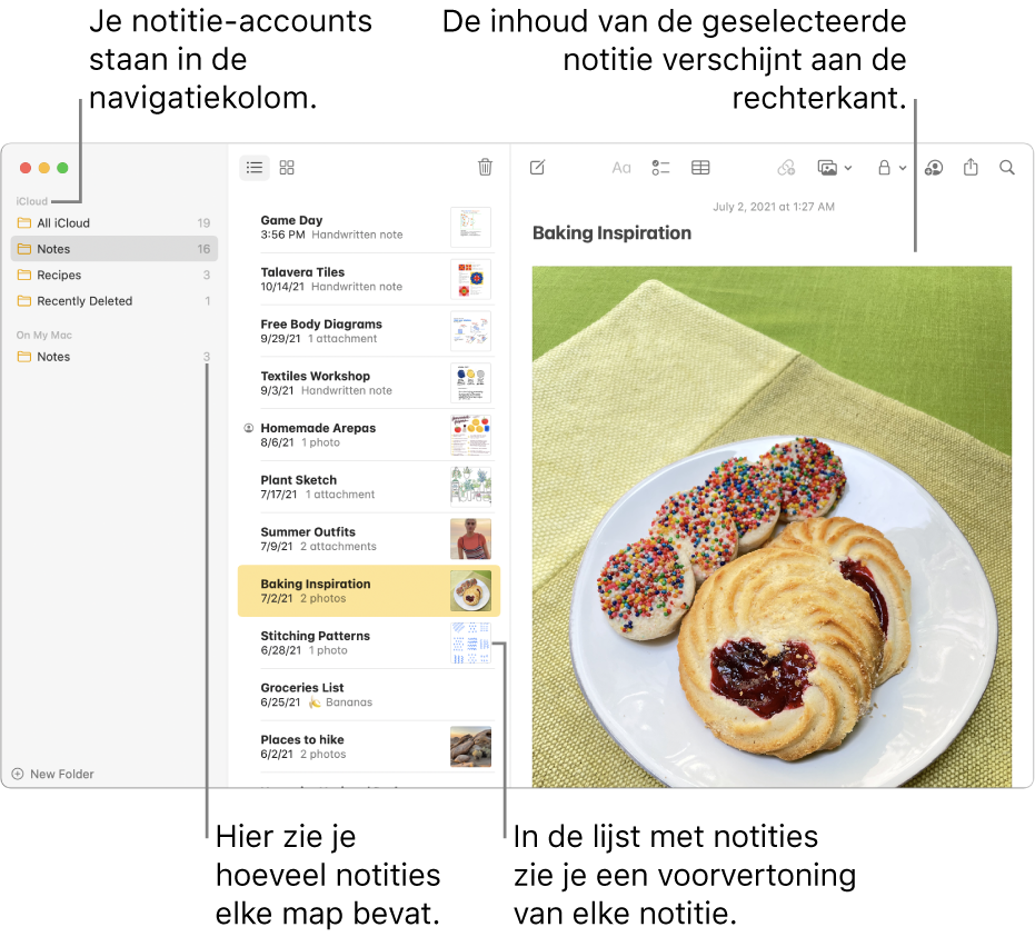 Je notities weergeven op de Mac - Apple Support (BE)