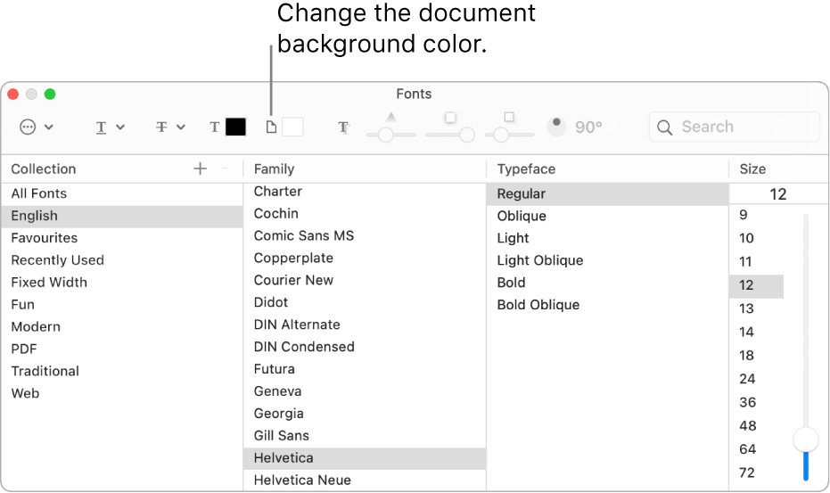 Change the background colour of your document.