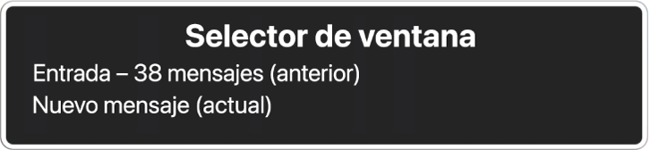 El “Selector de ventana” mostrando dos ventanas abiertas.