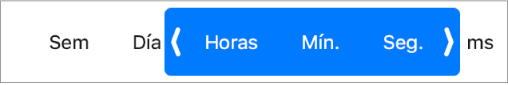 Selector del intervalo de duración.