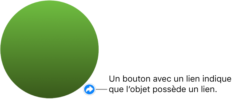Un bouton de lien sur une figure.