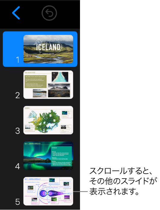 スライドナビゲータ。