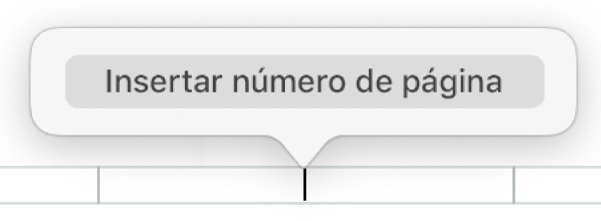 Botón “Insertar número de página” debajo del encabezado.