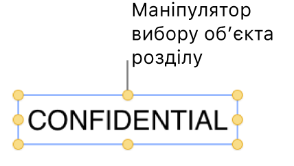 Об’єкт із маніпуляторами виділення.