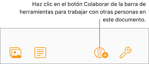 El botón Colaborar de la barra de herramientas.