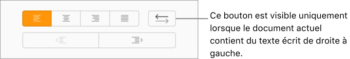 Bouton Direction du texte dans la barre latérale Format.