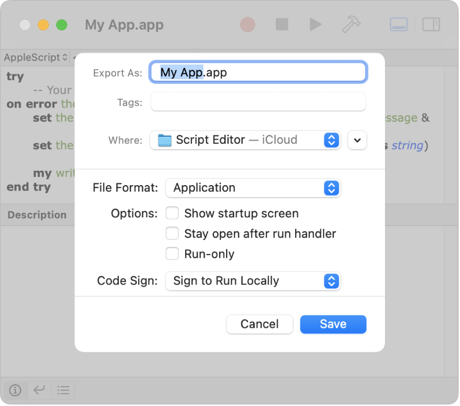 Apple Éditeur De Script _ AppleScript Editor – YVCGPD