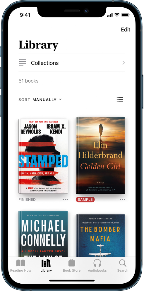 arranging books in ibooks