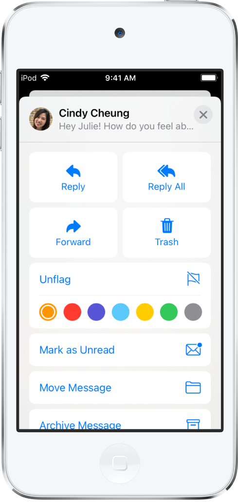 Markieren Und Filtern Von E Mail Nachrichten Auf Dem Ipod Touch Apple Support At