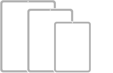 An illustration of three iPad models without a Home button.