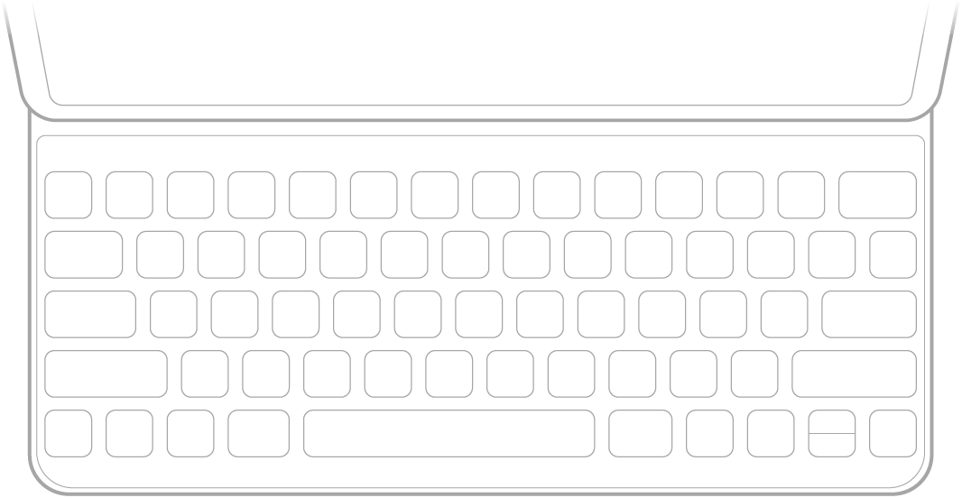 Ilustrație a unui Smart Keyboard.