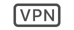 Statussymbolen för VPN.