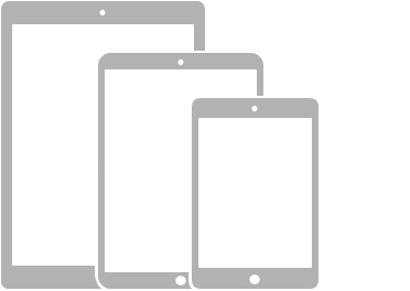 Một hình minh họa ba kiểu máy iPad có nút Home.