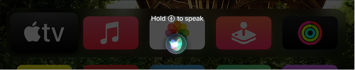 Home Screen showing Siri prompt