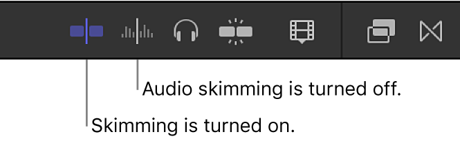 The Skimming and Audio Skimming buttons