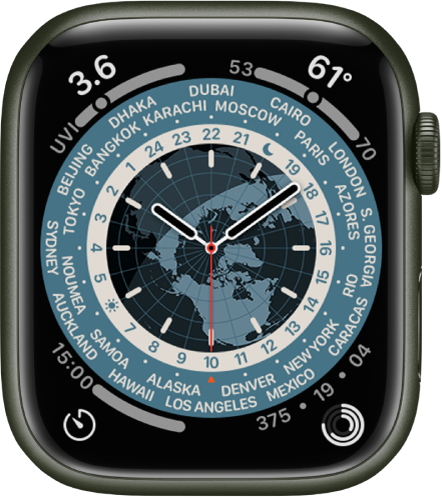 The World Time watch face.