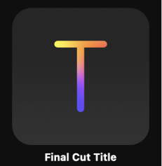 Final Cut Title icon in Project Browser