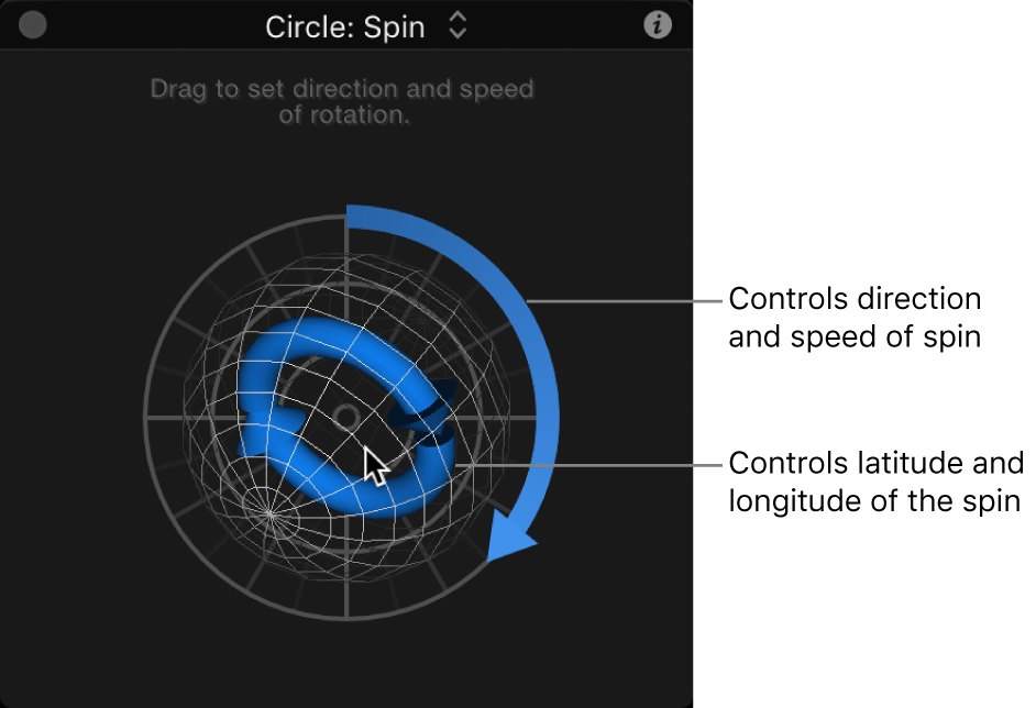HUD showing Spin control