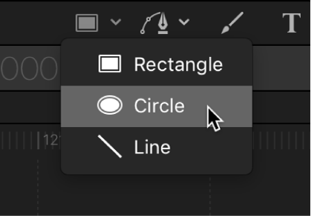 Circle tool in the canvas toolbar