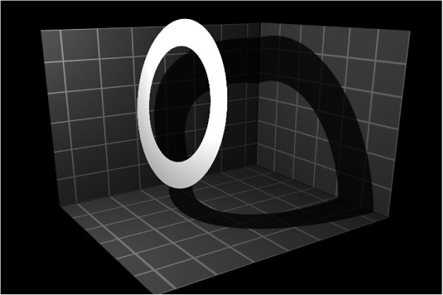 Canvas showing object casting shadow