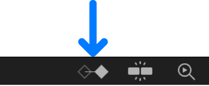 Botón “Mostrar/ocultar fotogramas clave” del área de pista de la línea de tiempo