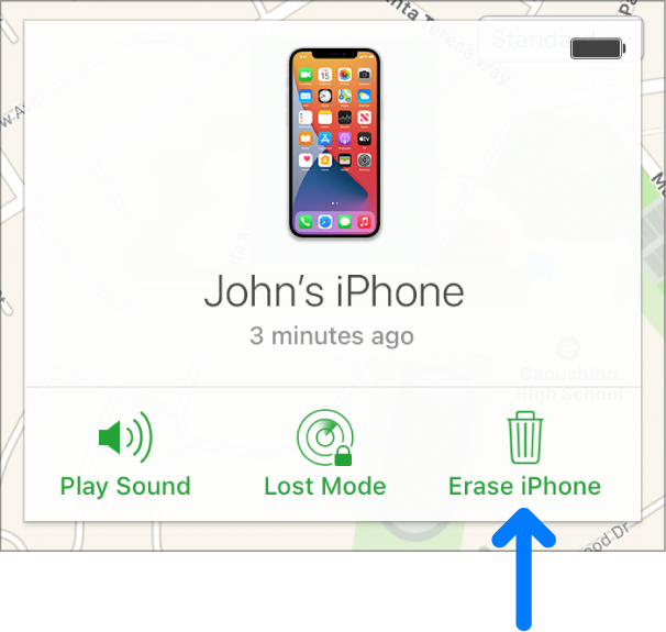 Icloud Comの Iphoneを探す でデバイスを消去する Apple サポート 日本