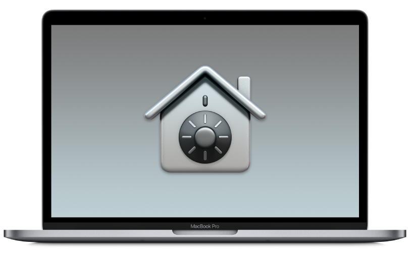 MacBook&nbsp;Pro의 FileVault 아이콘.