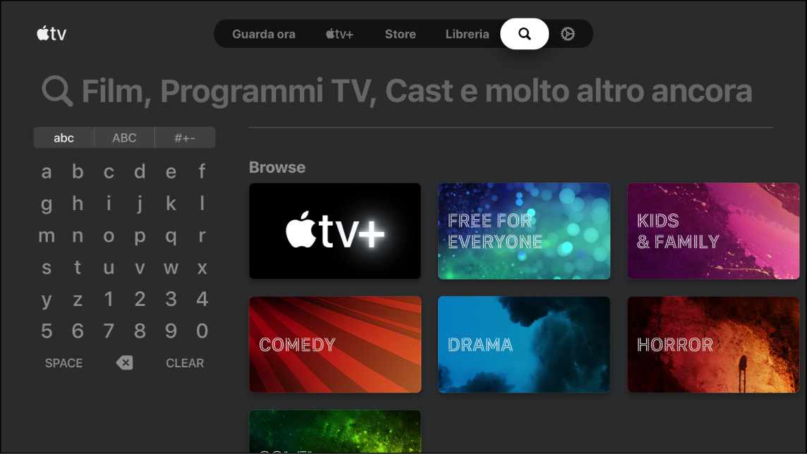 Schermata che mostra Cerca