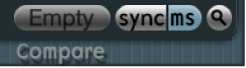 Abbildung. Tasten „Compare“, „Sync“ und „ms“