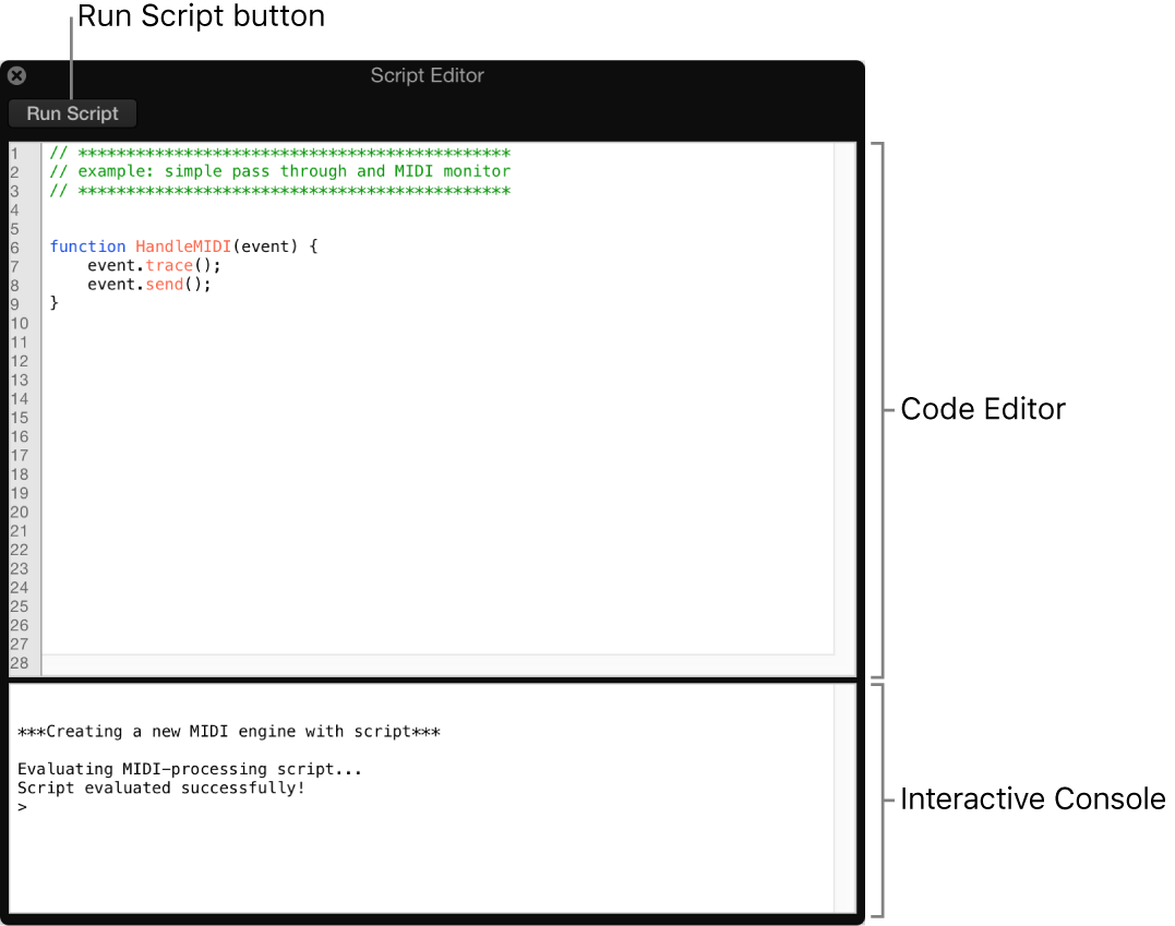 Figure. Script Editor window.