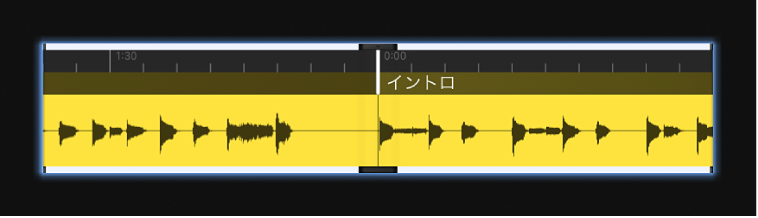 図。オーディオの波形が表示された「Waveform」スクリーンコントロール。