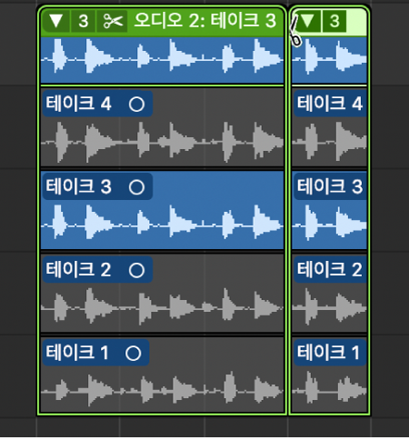 그림. 테이크 폴더가 잘림.