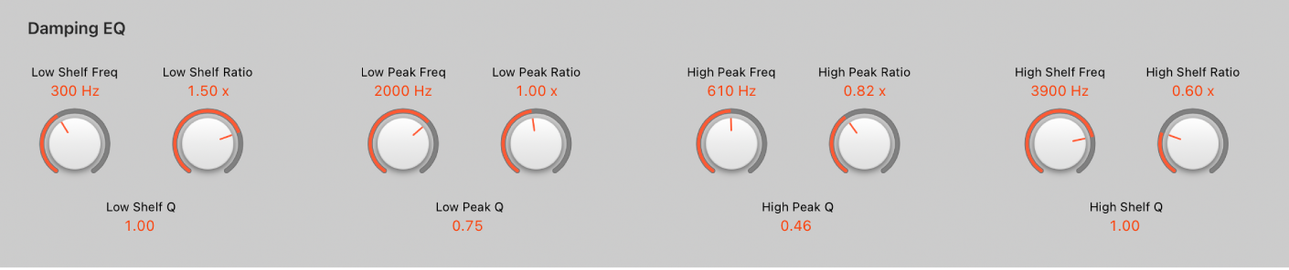 Abbildung. Damping-EQ von ChromaVerb