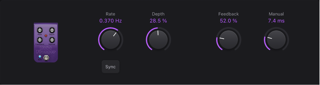 Figure. Robo Flanger stompbox window.