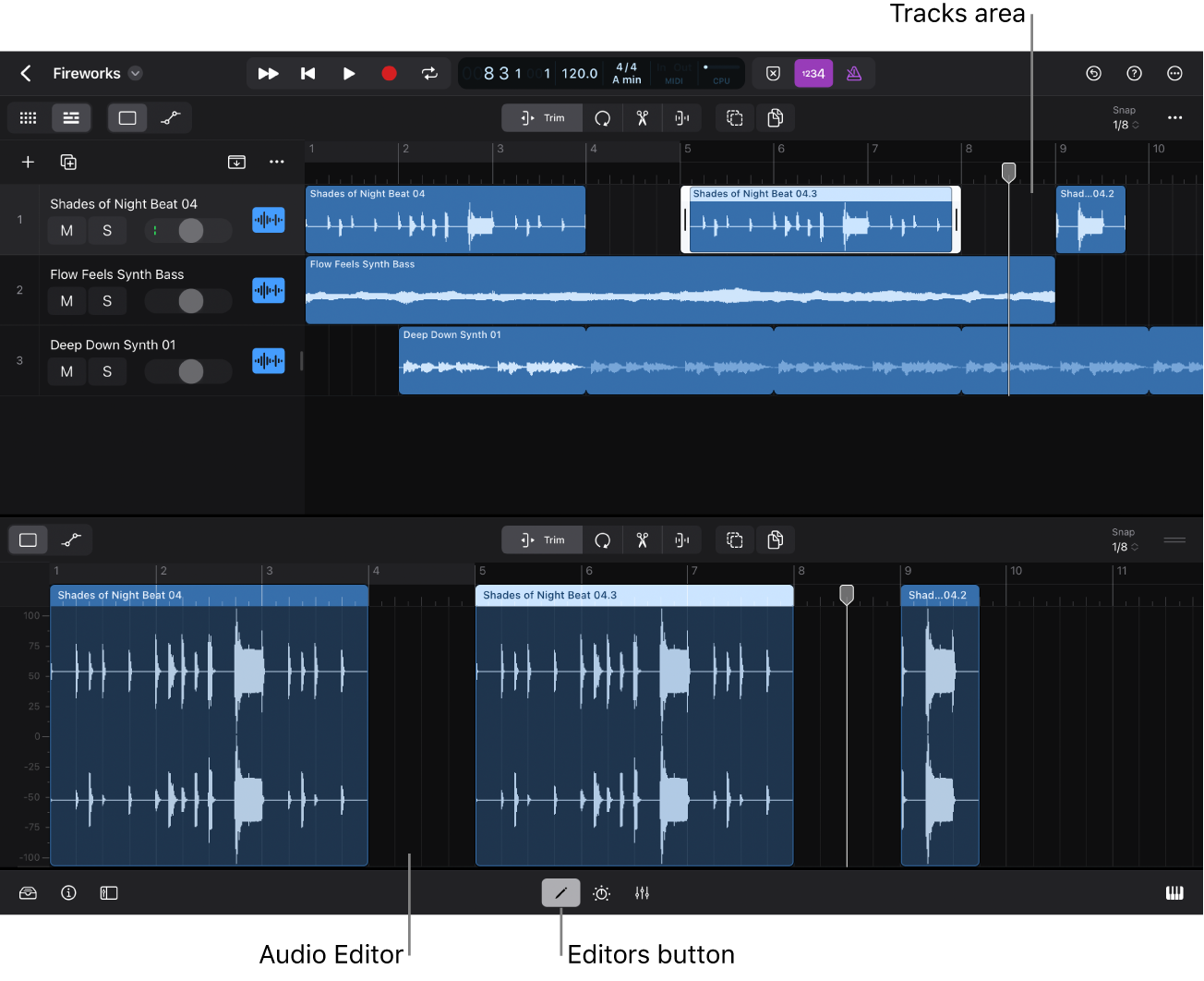 Intro to the Audio Editor in Logic Pro for iPad - Podpora Apple (CZ)