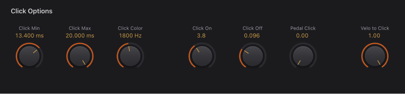 Ilustración. Controles de Click de Vintage B3.