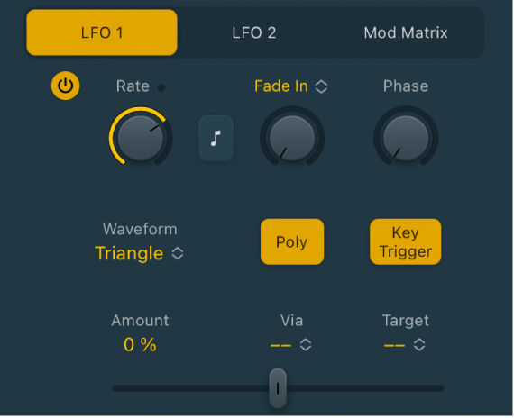 Ilustración. Parámetros de LFO de Quick Sampler.