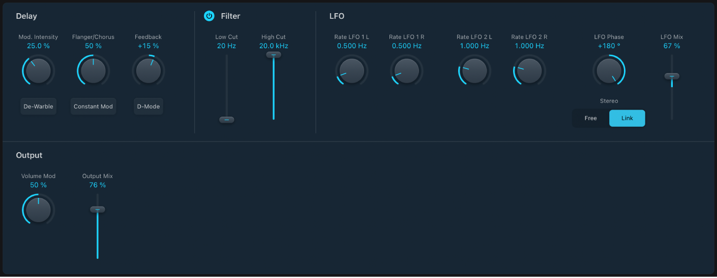 図。Modulation Delayウインドウ