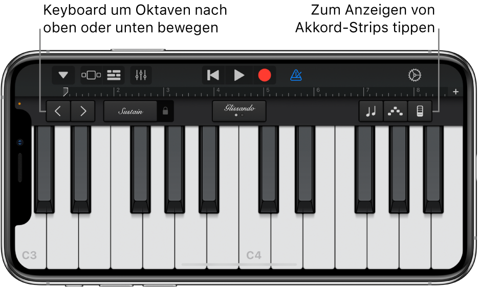 Touch-Instrument „Keyboard“
