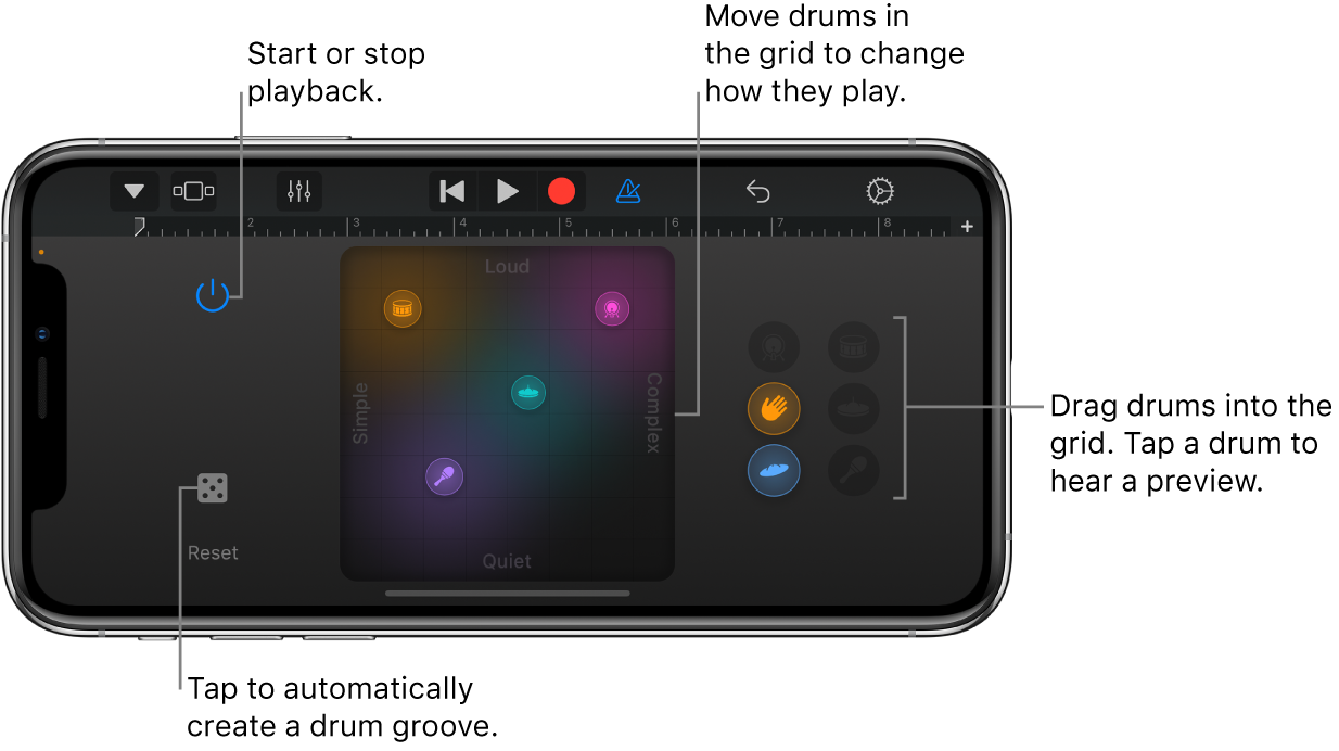 Smart Drums Touch Instrument