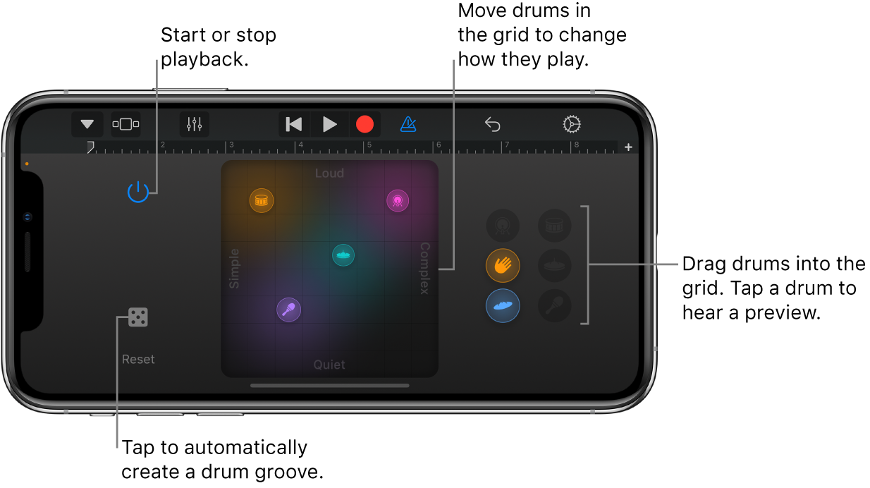 Smart Drums Touch Instrument