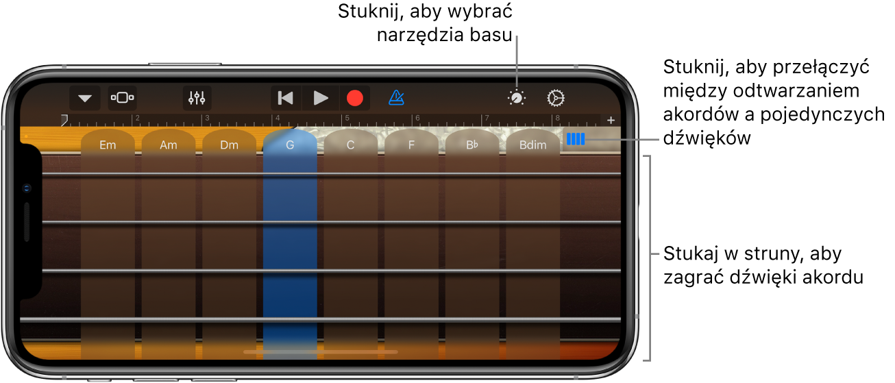 Instrument dotykowy Basy