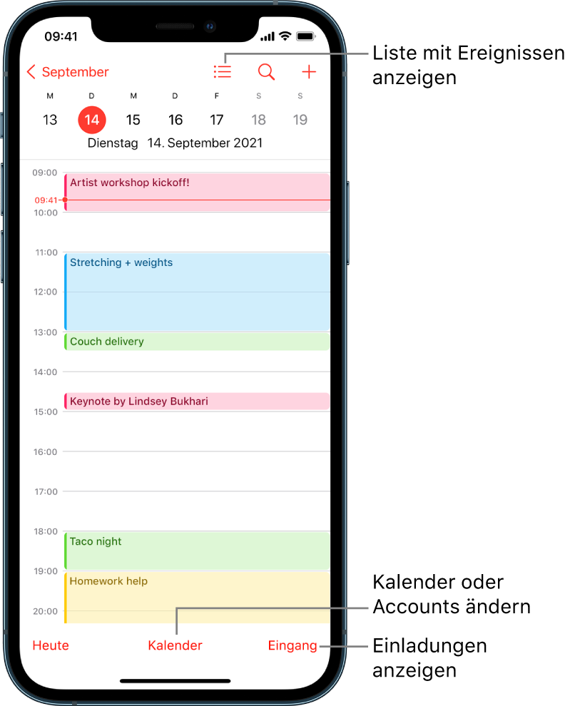 Erstellen Und Bearbeiten Von Ereignissen In Der App „Kalender“ Auf Dem ...