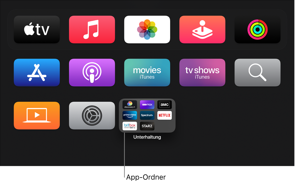 Home-Bildschirm mit App-Ordner