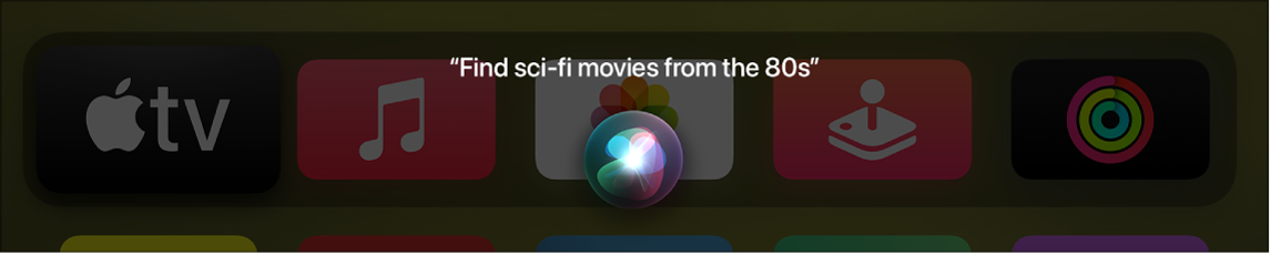 Screen showing Siri movie search by genre and date