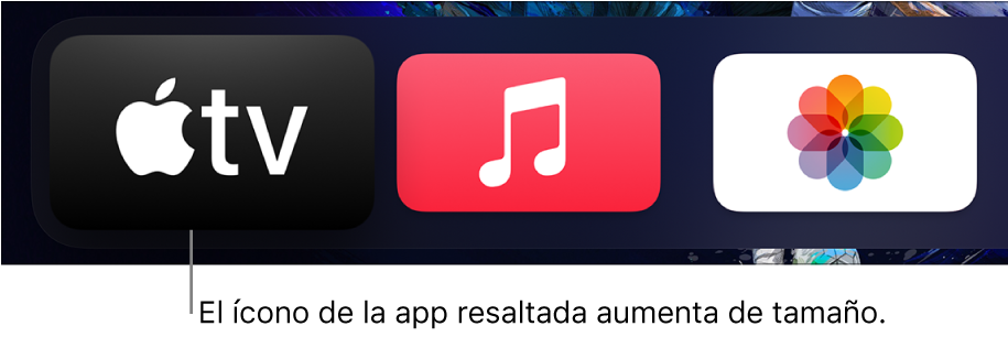 App seleccionada en la pantalla de inicio