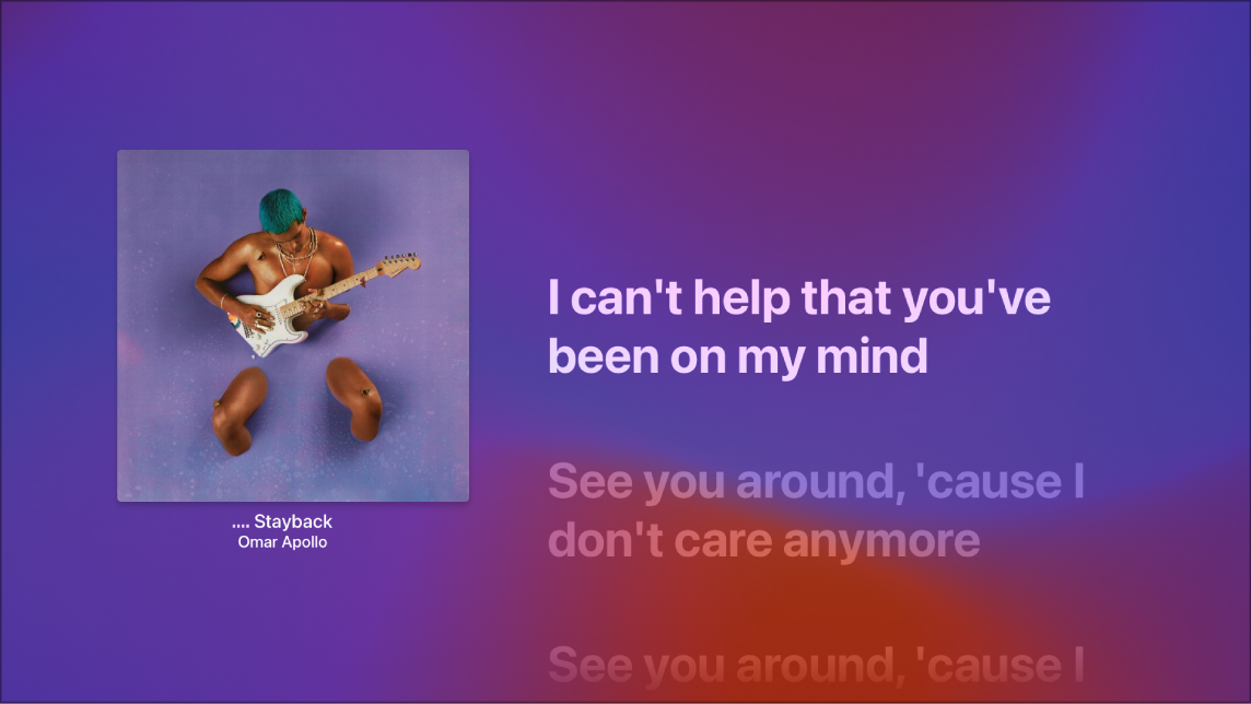 Tela Reproduzindo mostrando letras